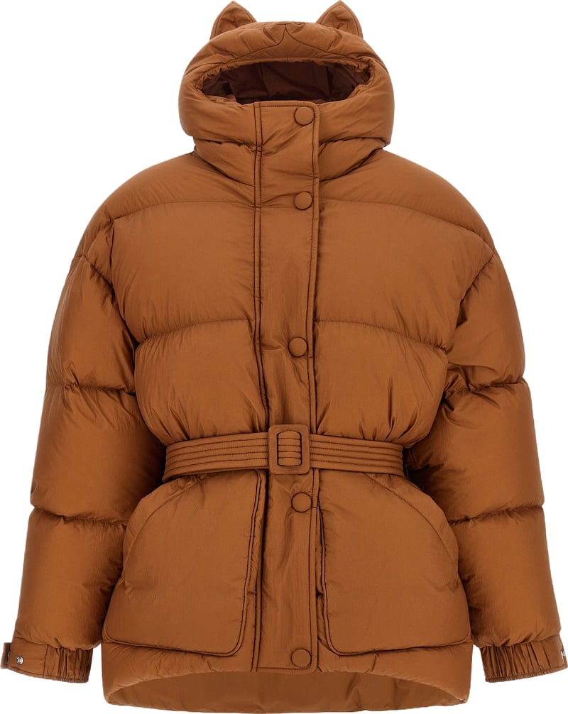 IENKI IENKI Brown Nylon Full-Length Jacket