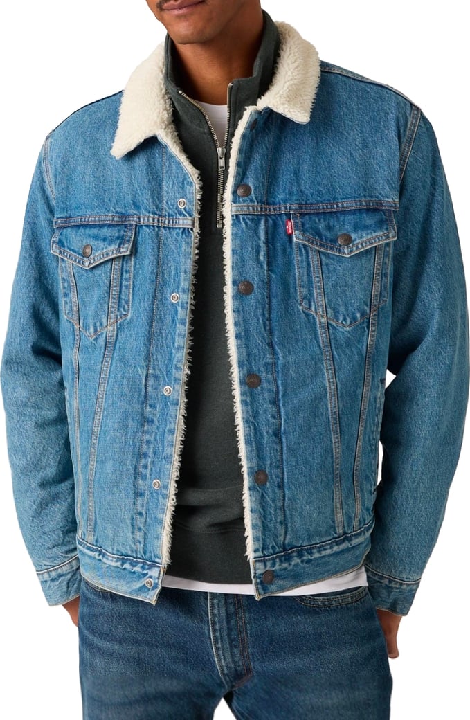 Giacca Sherpa Type 3 Washed Med Indigo