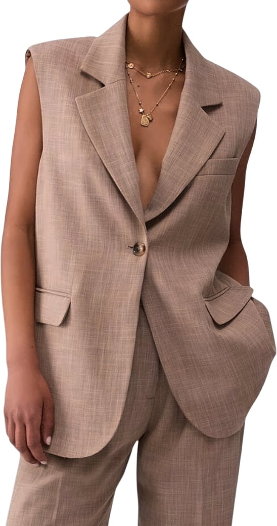 Viscose Blend Longline Vest