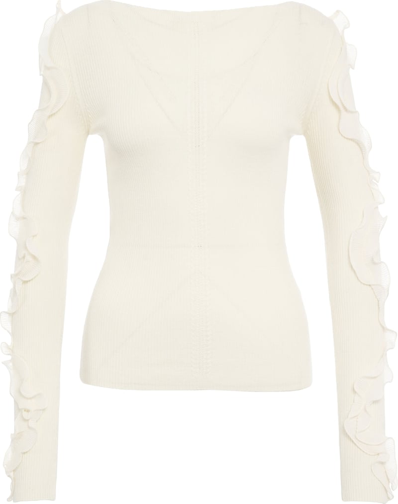 Sweater with ruffle details