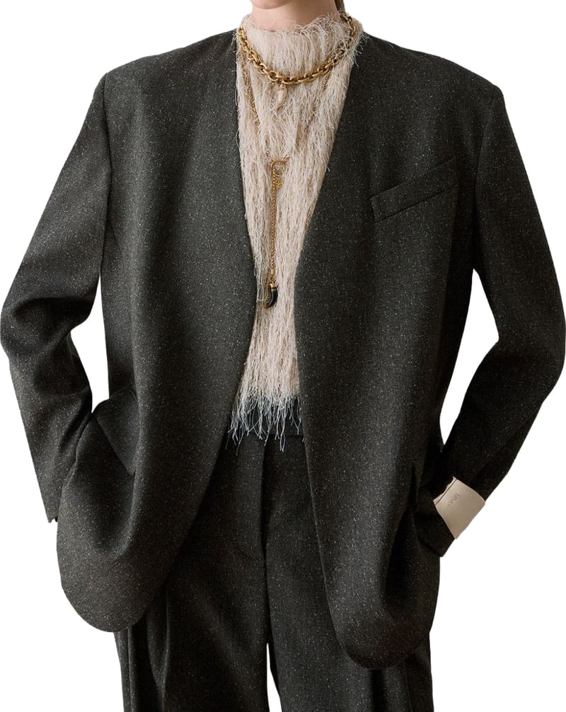 Jackets Dk.Green Tweed