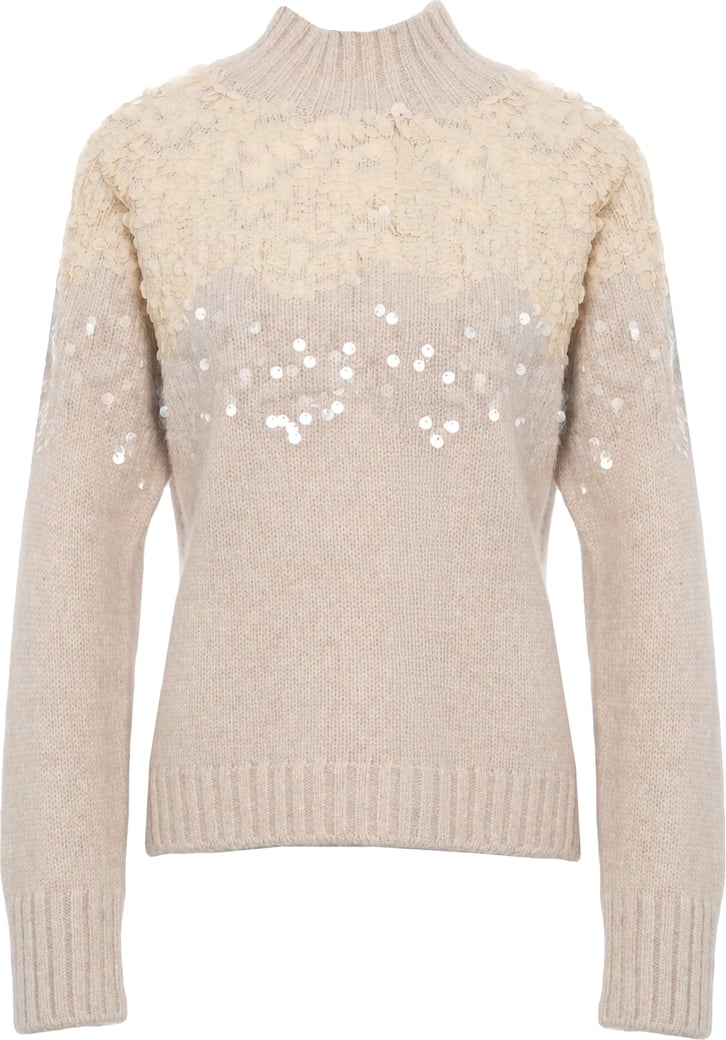 Sweater with sequin application