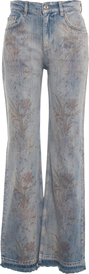 Jeans with floral print