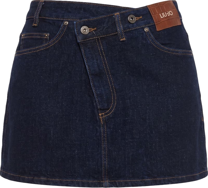 Mini skirt with offset closure