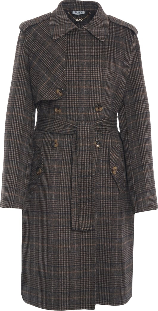 Coat with waist belt