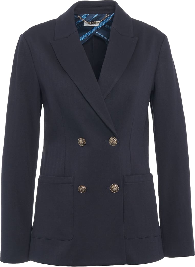 Double-breasted blazer with patch pockets