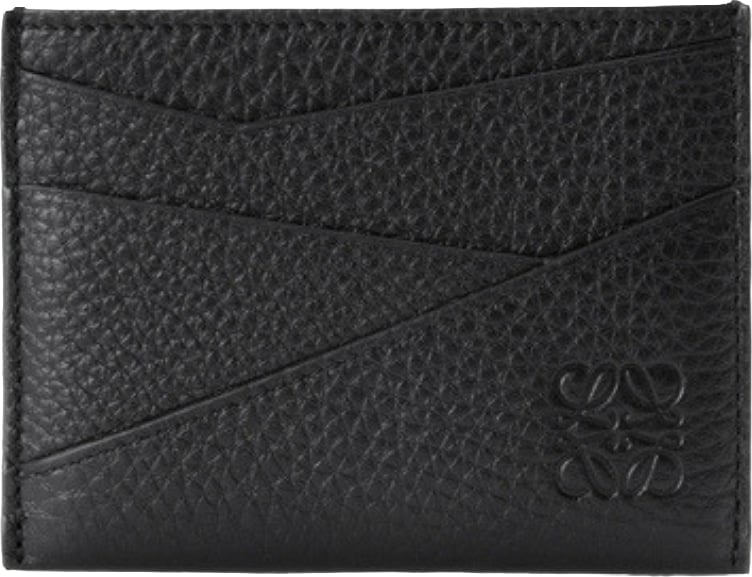 Loewe Puzzle Plain Cardholder Grained Black