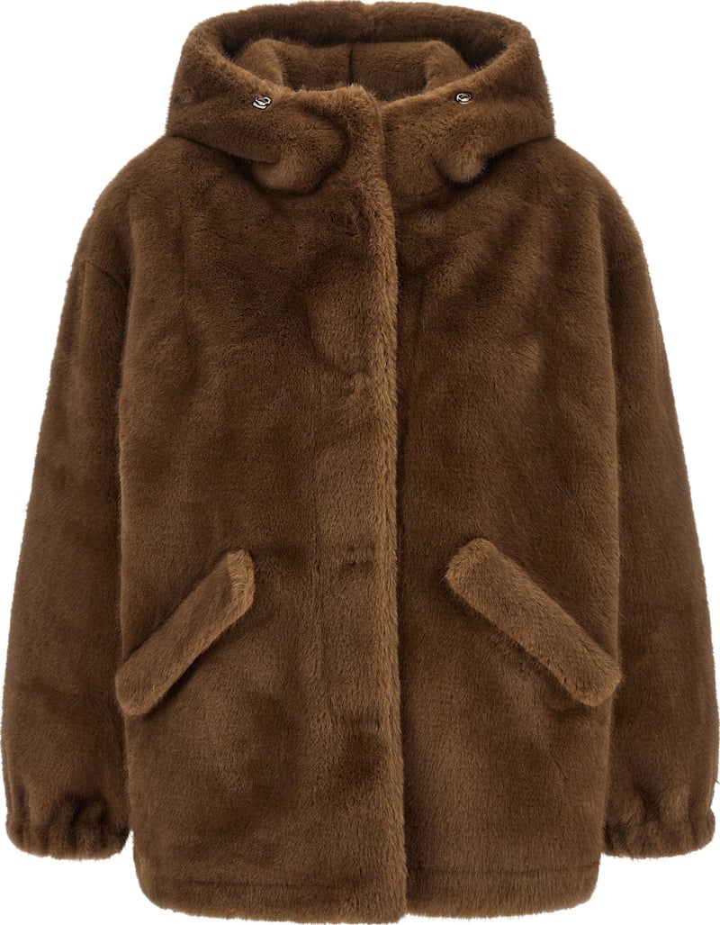 Lou Andrea Eco-fur Hooded Jacket