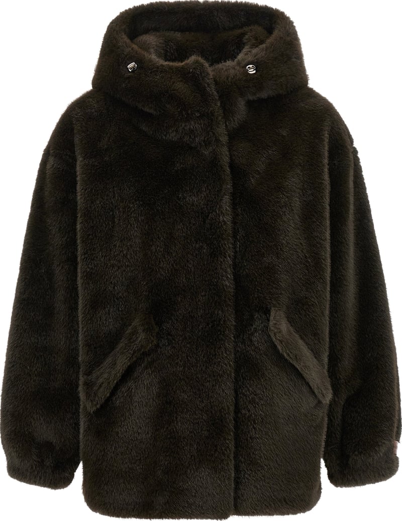 Lou Andrea Eco-fur Hooded Jacket