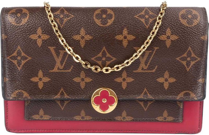 Louis Vuitton Monogram Canvas Flore Wallet On Chain Crossbody Bag
