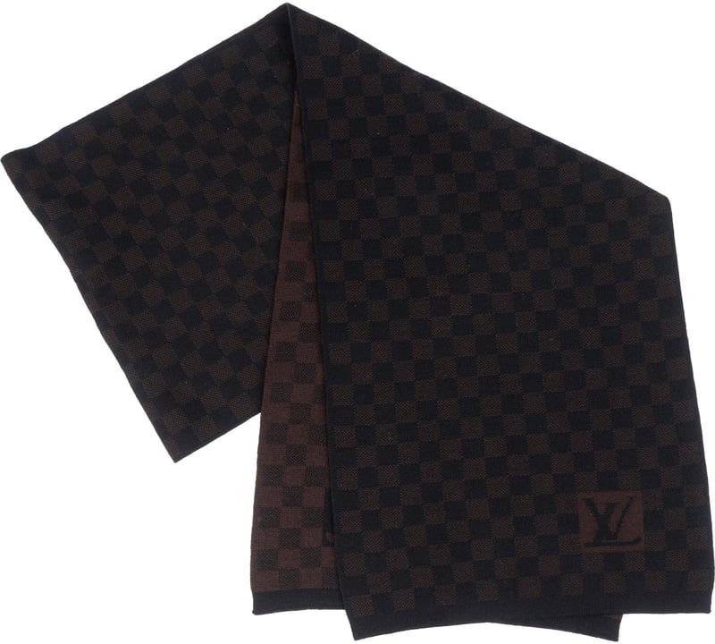 Louis Vuitton Wool Monogram Damier Schal Scarf