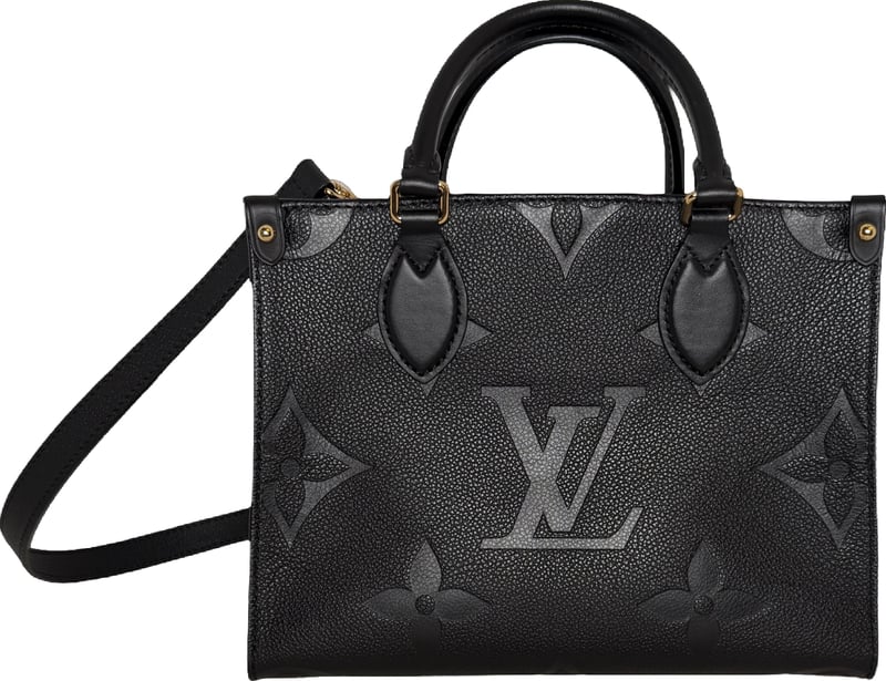 Louis Vuitton OnTheGo PM Monogram Empreinte Leather Black Gold