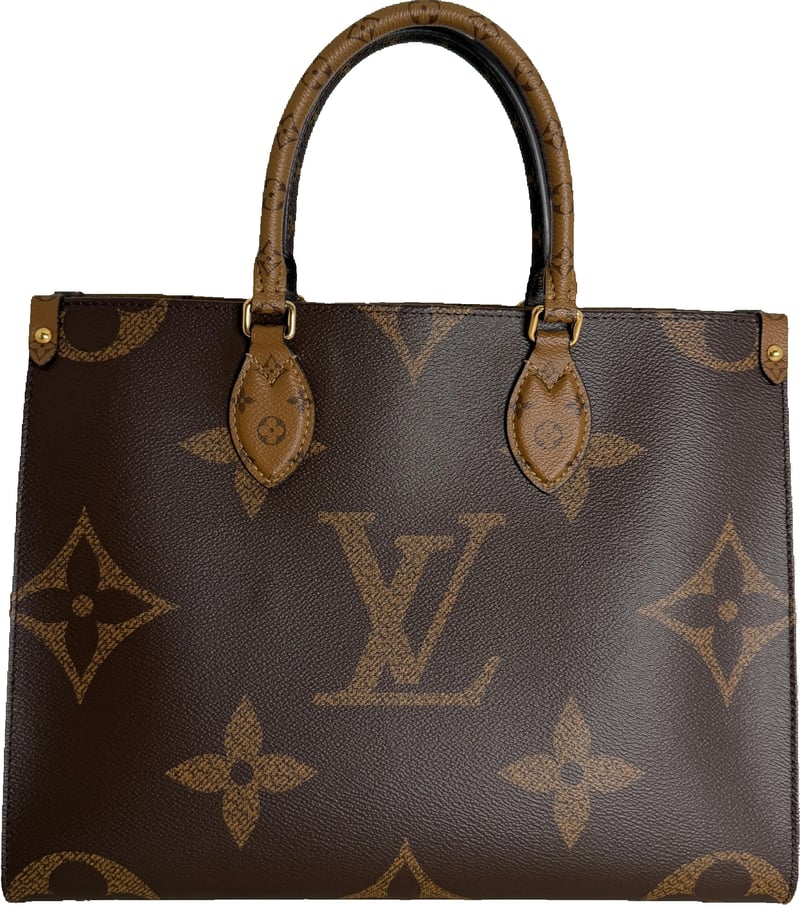 Louis Vuitton OnTheGo MM Monogram Giant Reverse Canvas Brown Gold