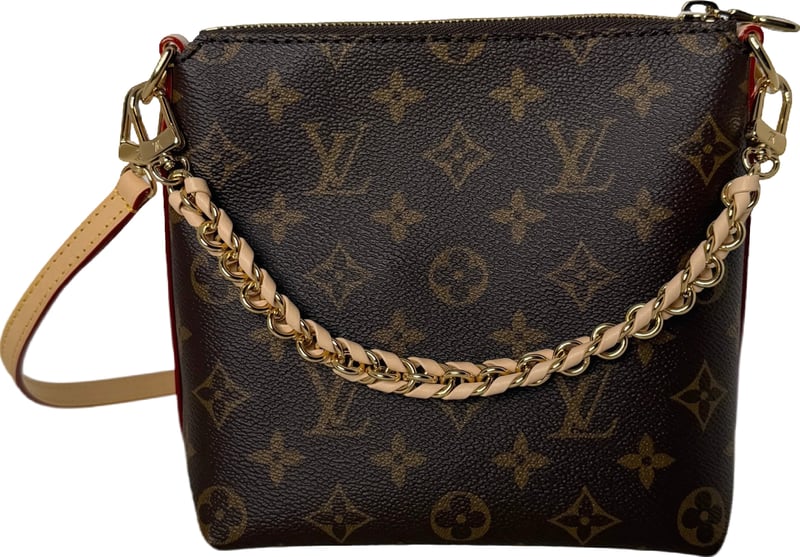 Louis Vuitton Multipass Mini Monogram Canvas Crossbody Brown Gold