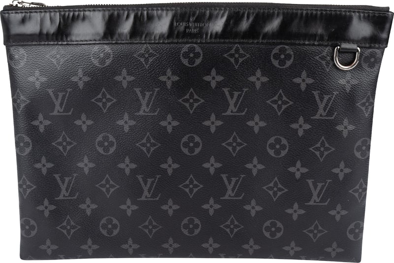Louis Vuitton Canvas Monogram Eclipse Pochette Voyage MM Clutch