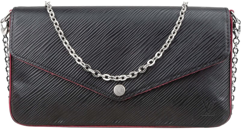 Louis Vuitton Noir Epi Leather Pochette Felicie Crossbody Bag