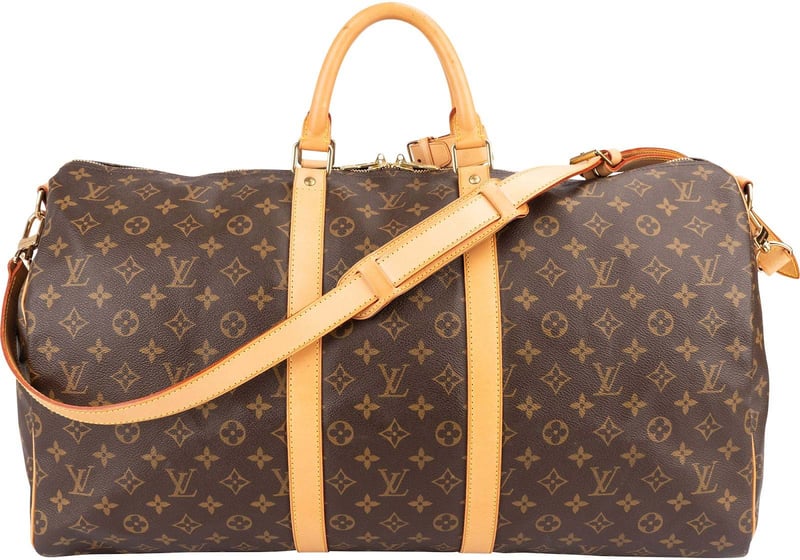 Louis Vuitton Monogram Canvas Keepall 55 Bandoulière Travel Bag