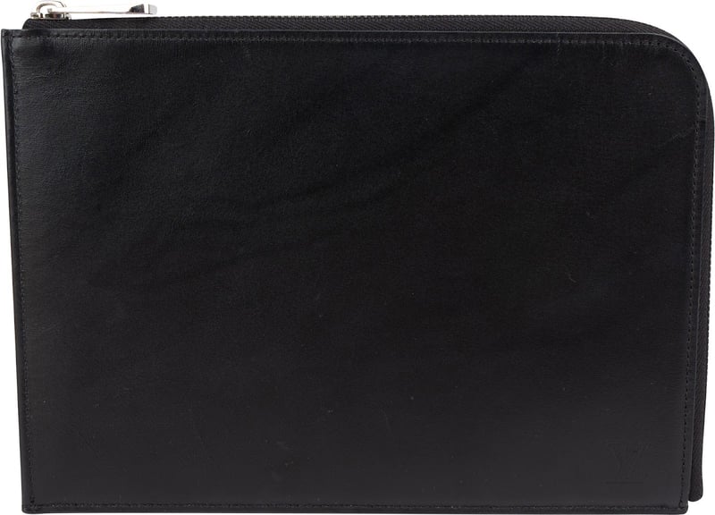 Louis Vuitton Noir Leather Pochette Jour PM Clutch
