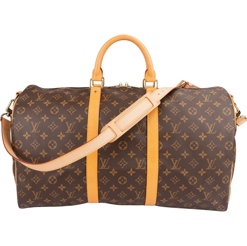 Louis Vuitton Monogram Canvas Keepall 50 Bandoulière Travel Bag