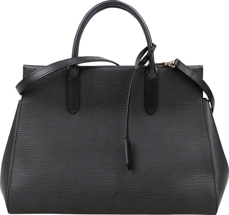 Louis Vuitton Noir Epi Leather Marly MM Handbag M94612