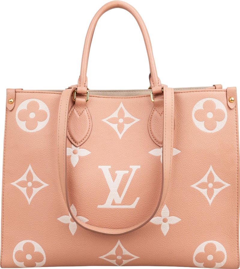 Louis Vuitton Leather Monogram Empreinte Giant OnTheGo MM Handbag