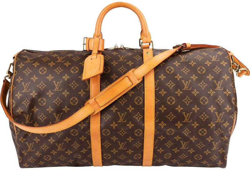 Louis Vuitton Monogram Canvas Keepall 55 Bandoulière Travel Bag