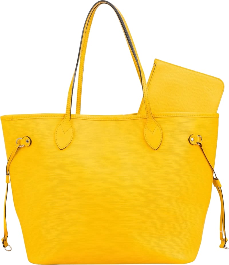 Louis Vuitton Yellow Epi Leather Neverfull MM Shoulder Bag