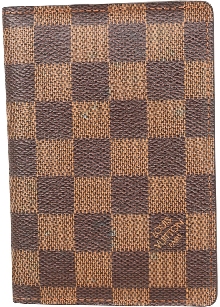 Louis Vuitton Monogram Damier Ebene Passport Cover Card Holder