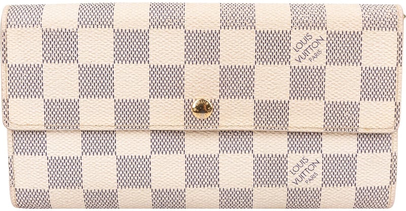 Louis Vuitton Monogram Damier Azur Canvas Sarah Wallet