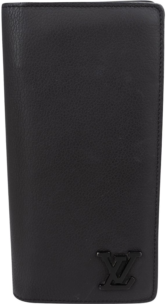 Louis Vuitton Black Leather Aerogram Brazza Wallet