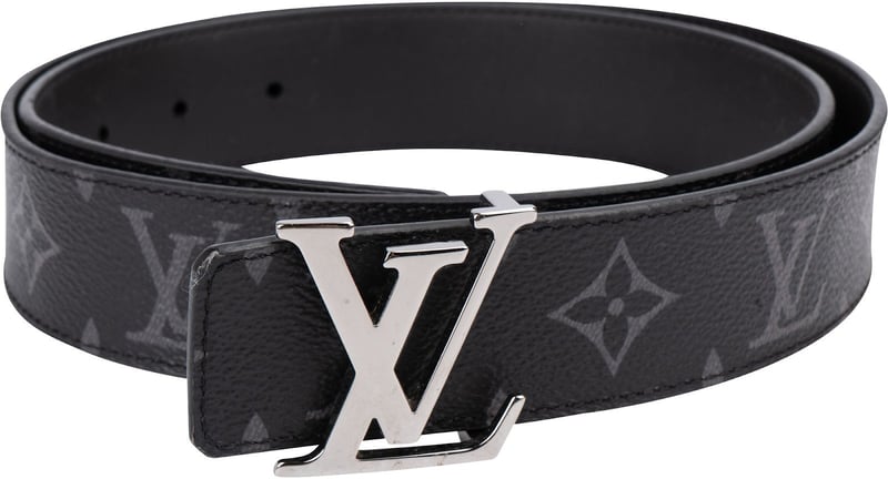 Louis Vuitton Monogram Eclipse LV Initiales Reversible Belt (85 / 34) M0450