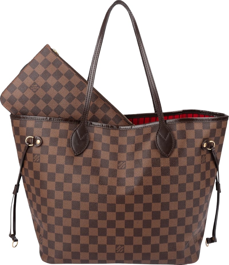 Louis Vuitton Monogram Damier Ebene Neverfull MM Shoulder Bag