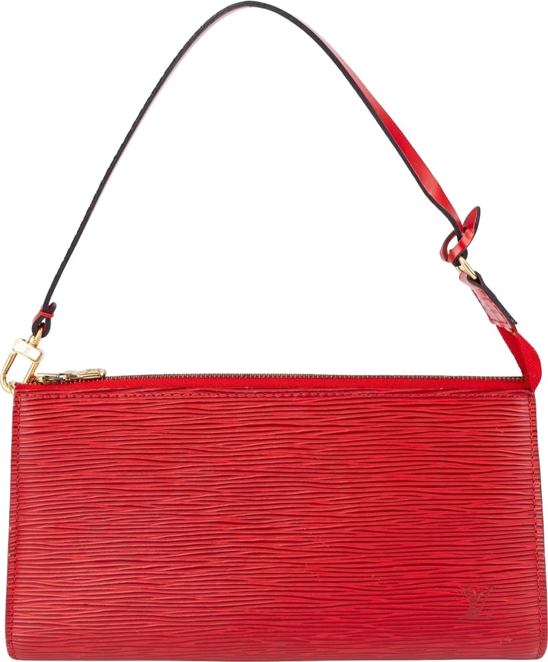 Louis Vuitton Red Epi Leather Pochette Accessoires Handbag
