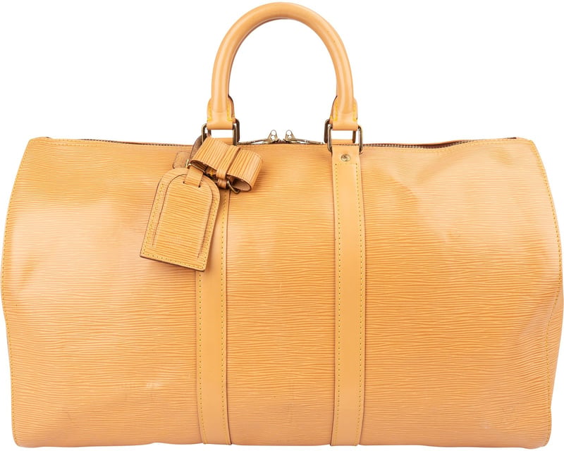 Louis Vuitton Beige Epi Leather Keepall 45 Travel Bag