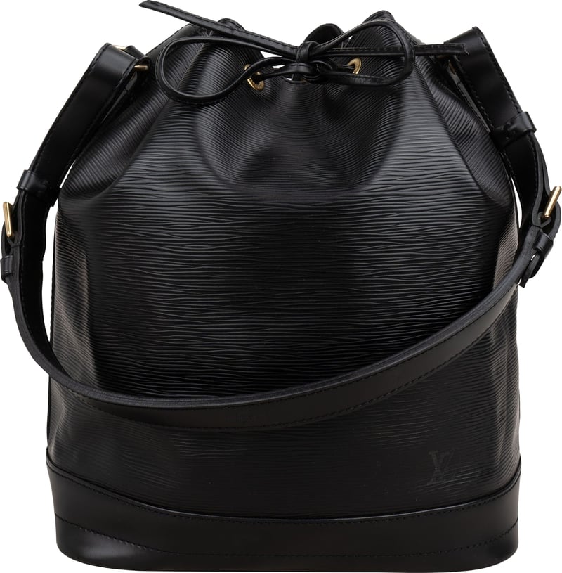 Louis Vuitton Noir Epi Leather Sac Noé Grande Shoulder Bag