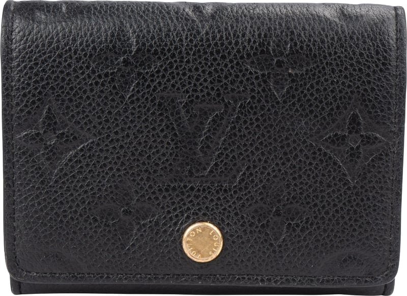 Louis Vuitton Monogram Empreinte Leather Envelope Coin Purse Card Holder