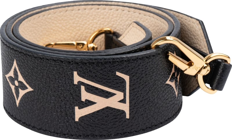 Louis Vuitton Noir Leather Monogram Giant Reverse Bags Strap