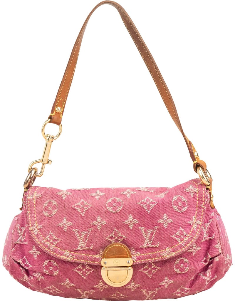 Louis Vuitton Pink Monogram Denim Pleaty Handbag
