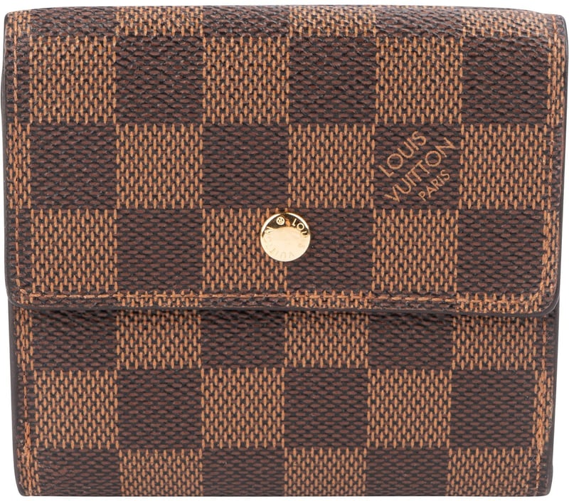 Louis Vuitton Monogram Damier Ebene Canvas Elise Wallet