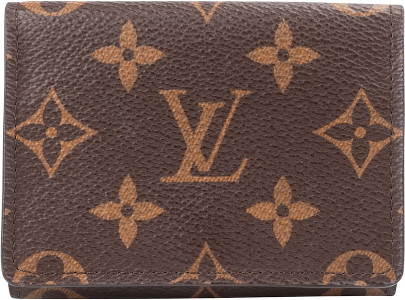 Louis Vuitton Monogram Canvas Small Bifold Card Holder Coin Wallet