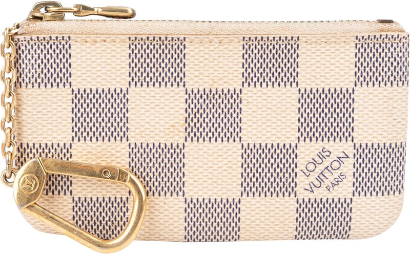 Louis Vuitton Monogram Damier Azur Canvas Cles Key Pouch