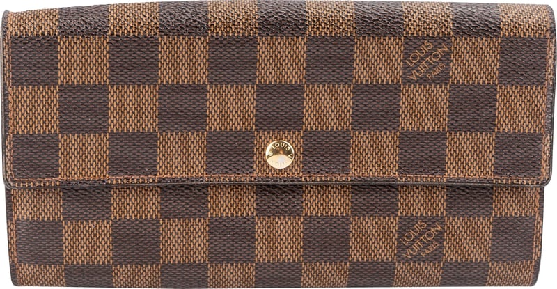 Louis Vuitton Monogram Damier Ebene Canvas Sarah Wallet