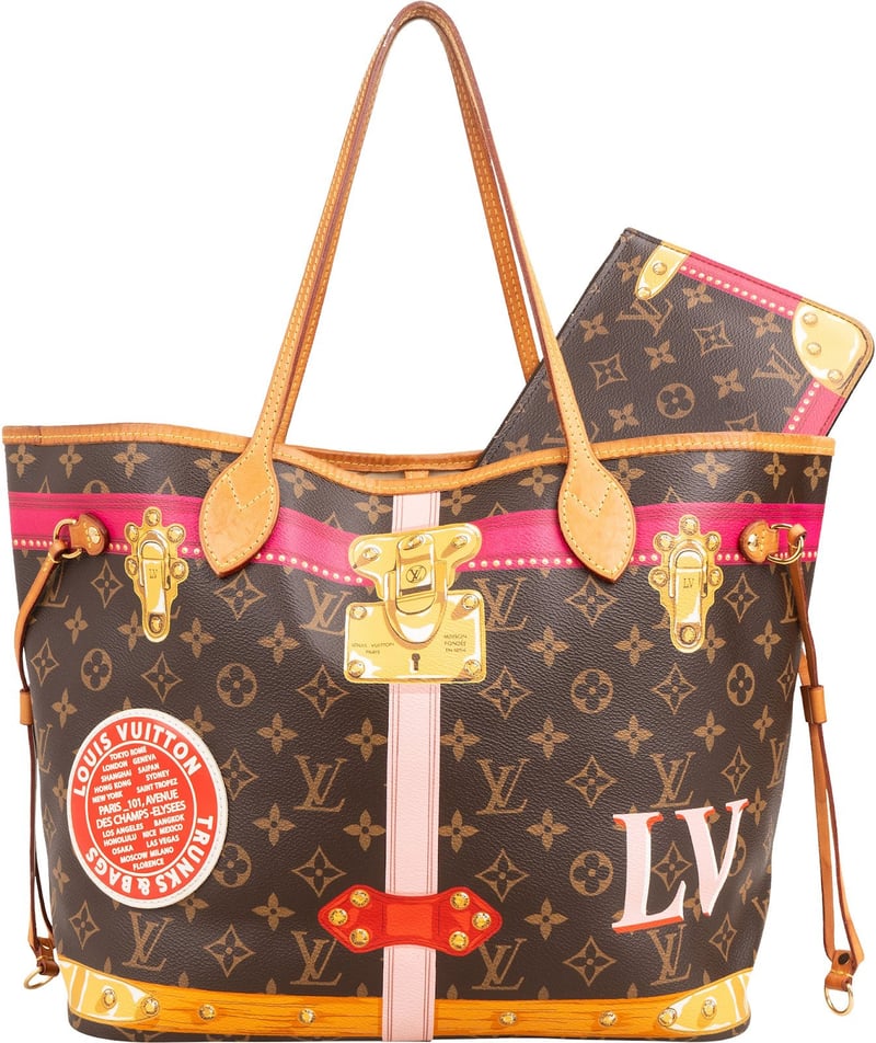 Louis Vuitton Monogram Canvas Summer Trunks Neverfull MM Shoulder Bag