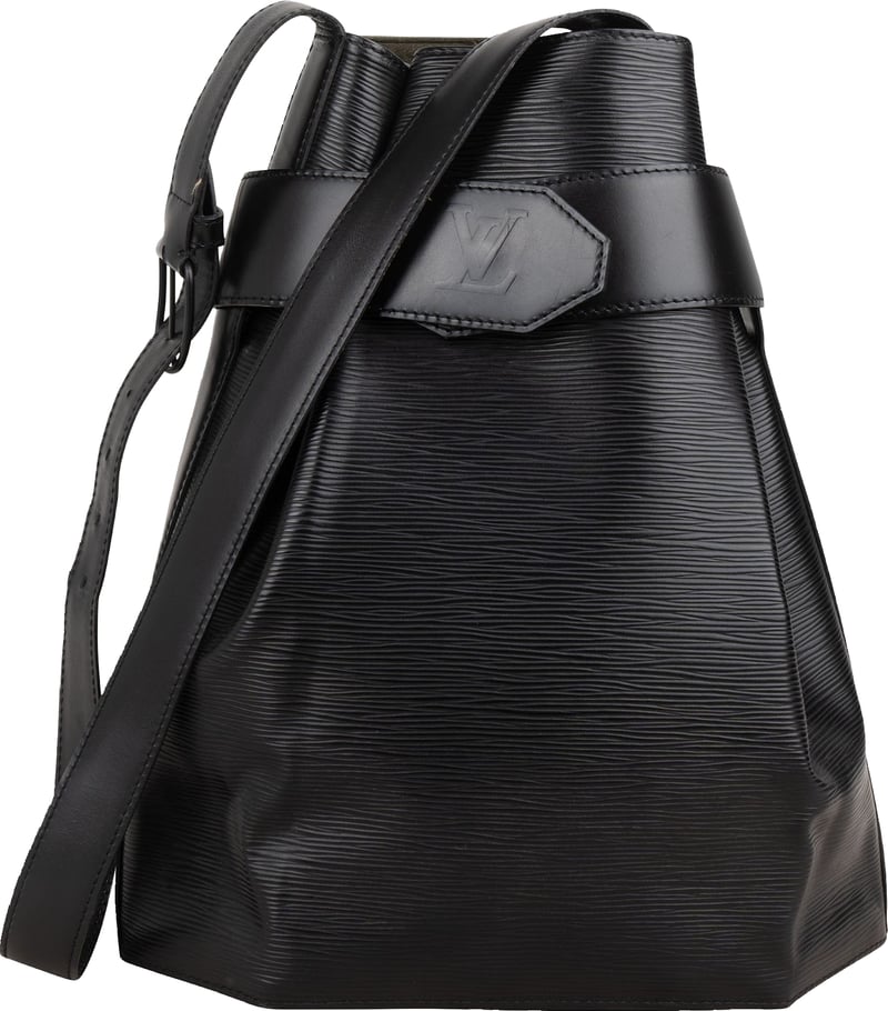 Louis Vuitton Noir Epi Leather Sac d'Epaule GM Shoulder Bag