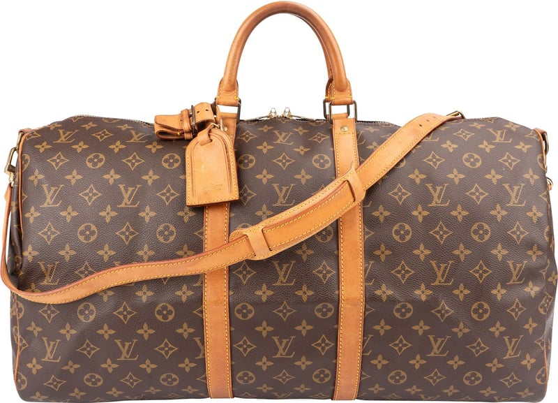 Louis Vuitton Monogram Canvas Keepall 55 Bandoulière Travel Bag