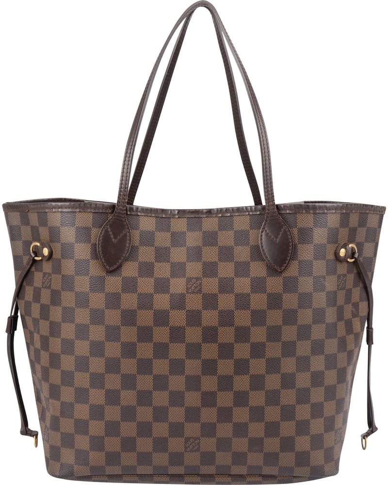 Louis Vuitton Monogram Damier Ebene Canvas Neverfull MM Shoulder Bag