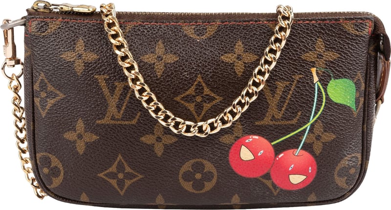 Louis Vuitton Limited Monogram Murakami Cherry Cerises Mini Pochette Accessoires Handbag