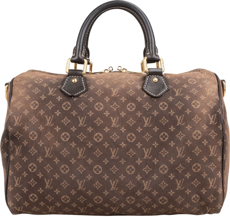 Louis Vuitton Mini Lin Monogram Idylle Fusain Speedy 30 Bandoulière Handbag