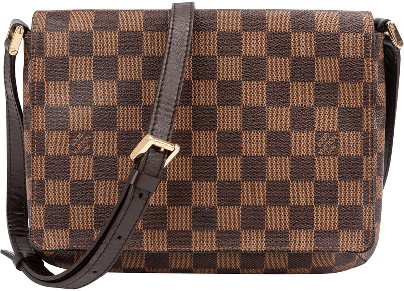 Louis Vuitton Monogram Damier Ebene Canvas Musette Tango Crossbody Bag