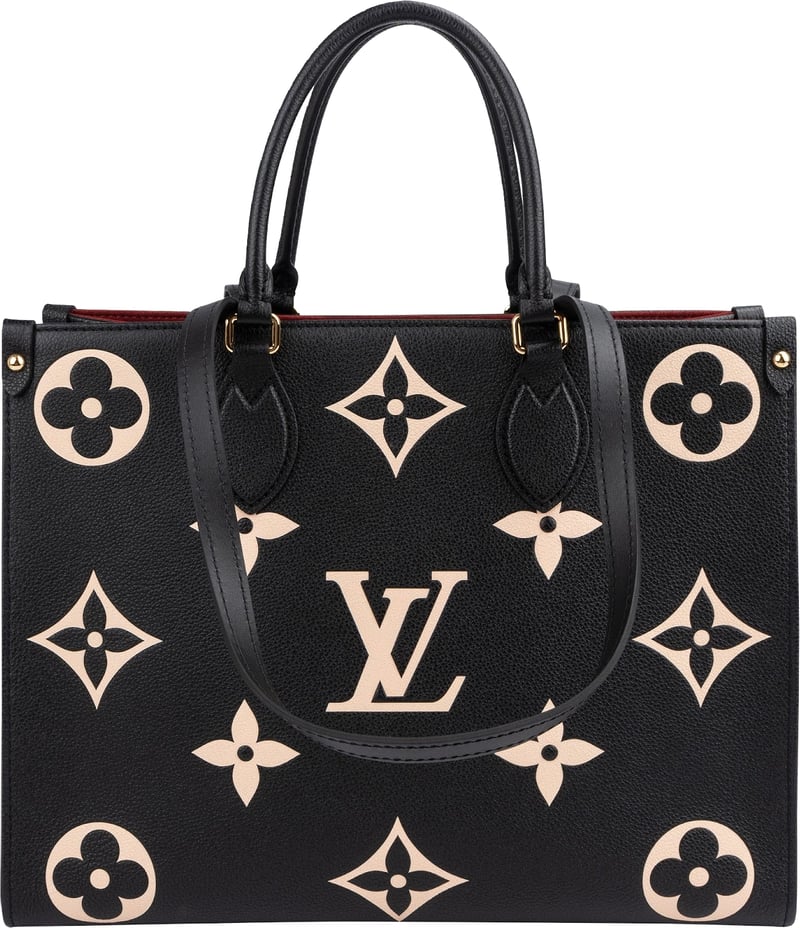 Louis Vuitton Bicolor Monogram Empreinte Calfskin OnTheGo MM Shoulder Bag